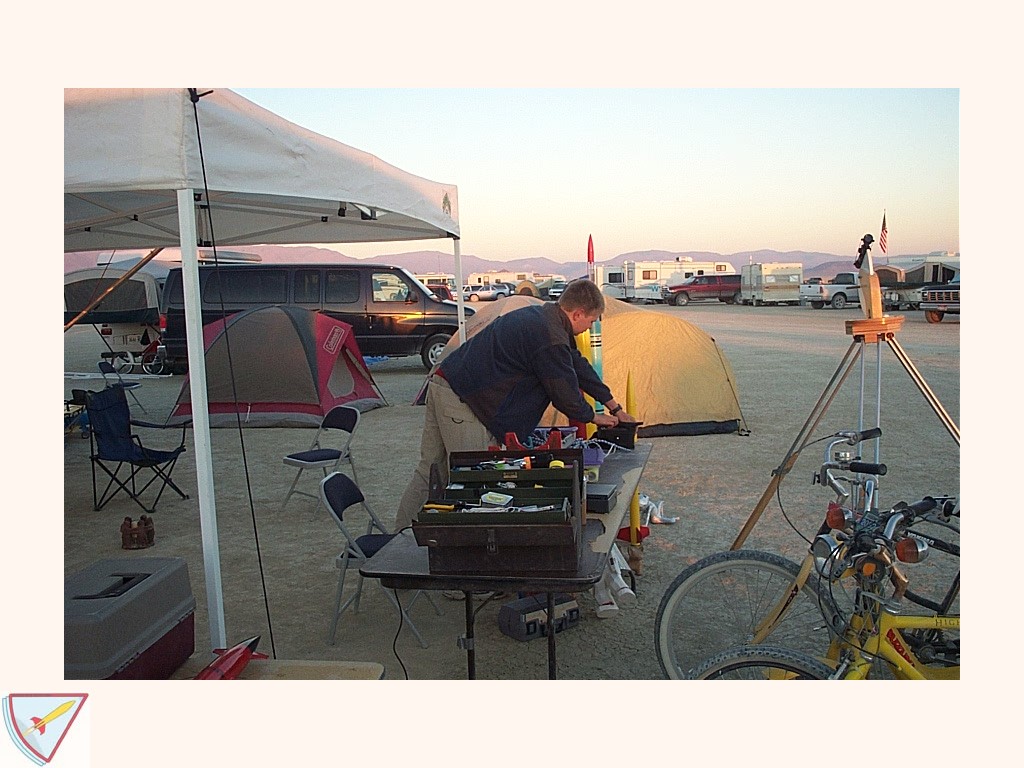 Ed preparing for the day's events.