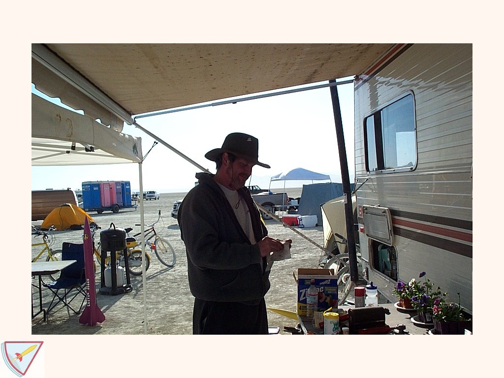 The calm before the storm, Peter gets stuff ready for the morning launch
